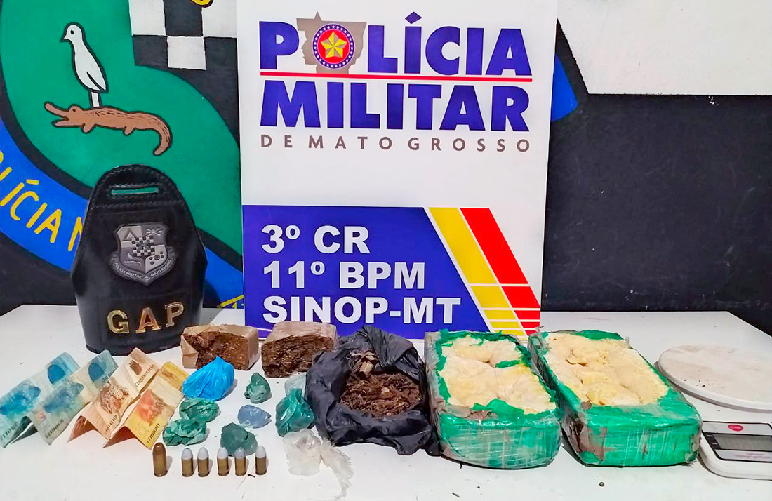 Pol Cia Apreende Droga Avaliada Em Mais De R Mil Em Sinop Presos