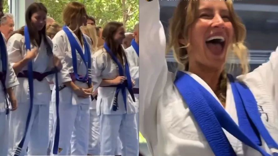 Gisele Bündchen celebra troca de faixa no Jiu Jítsu Só Notícias